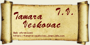 Tamara Veškovac vizit kartica